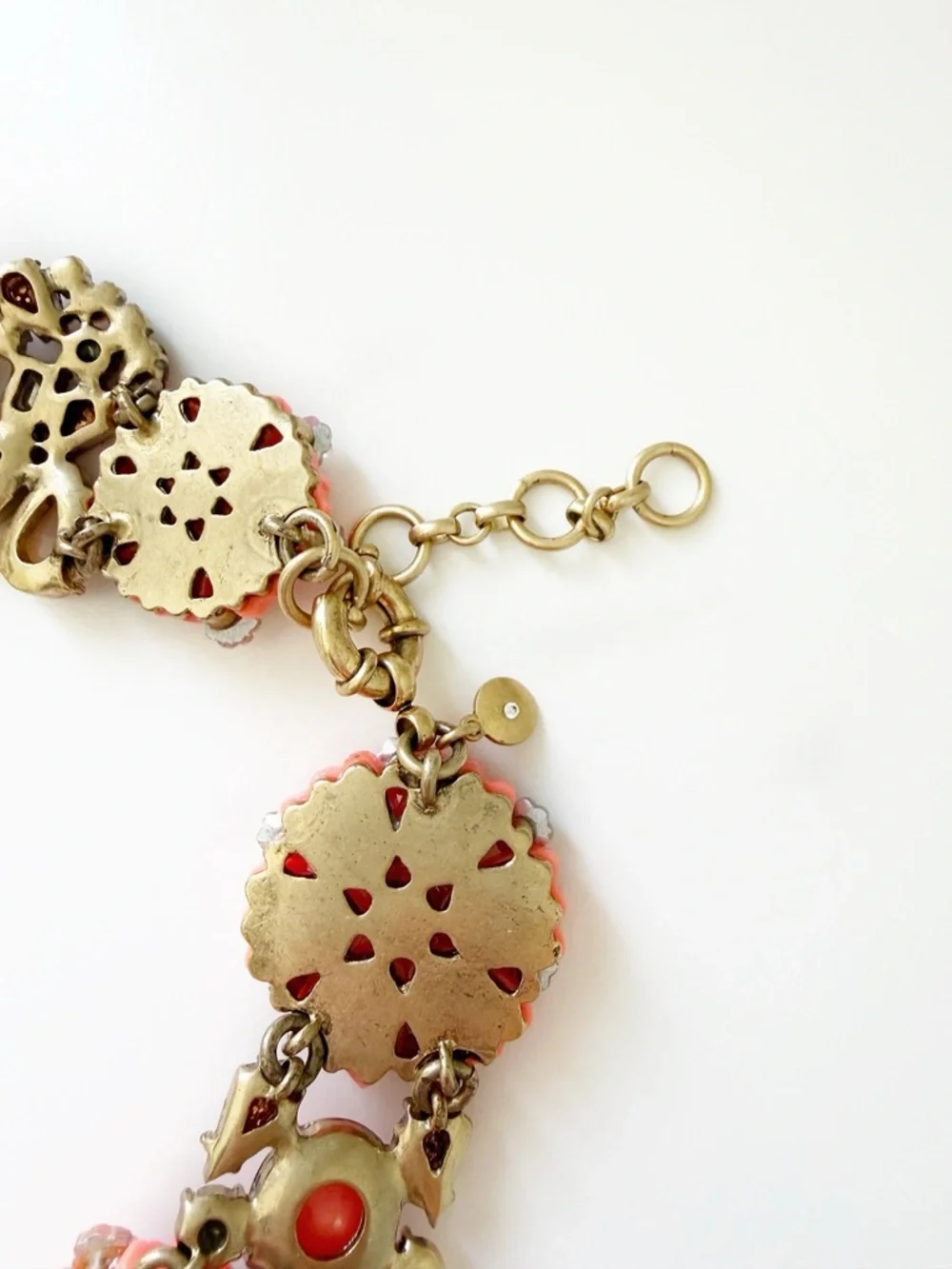 J. Crew Orange Cosmos Crystal Necklace